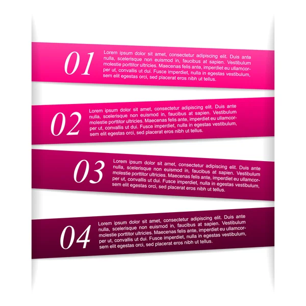 Vector papel rosa opción etiquetas — Archivo Imágenes Vectoriales