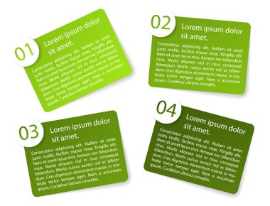 vektör yeşil açısal kağıt seçeneği etiketleri