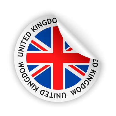 vektör bayrak bükülmüş sticker