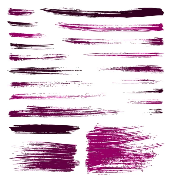 Vector pink brush strokes — Stock Vector