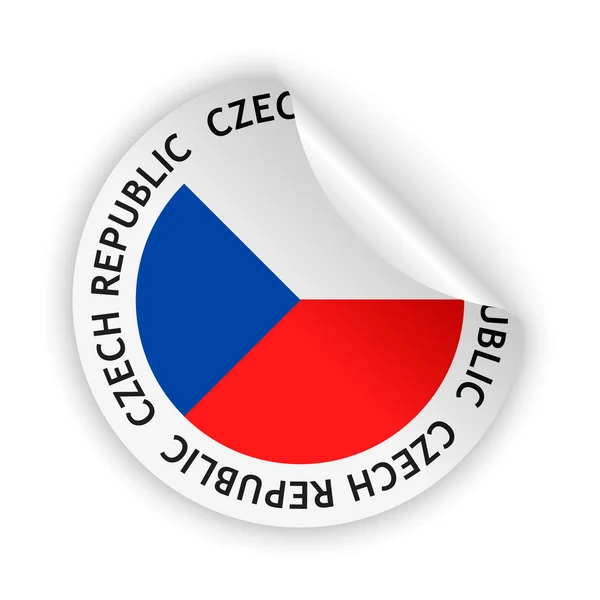 Vector vlag gebogen sticker — Stockvector