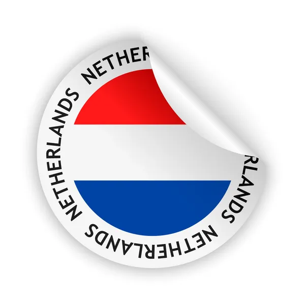 Vector vlag gebogen sticker — Stockvector