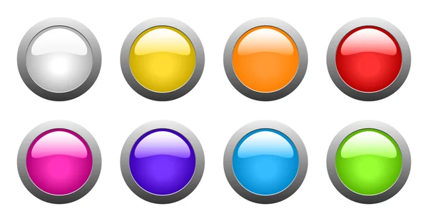 Vector de color botones de vidrio — Archivo Imágenes Vectoriales