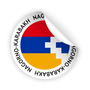 vektör bayrak bükülmüş sticker
