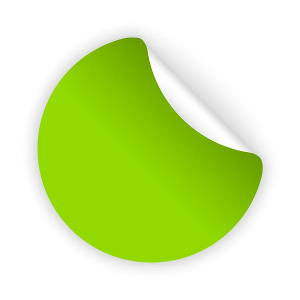 Vektör yeşil boş bükülmüş sticker — Stok Vektör