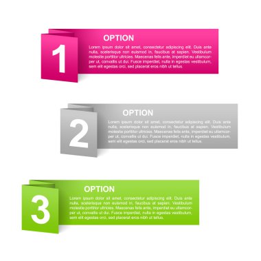 renkli kağıt seçeneği Etiketler vektör