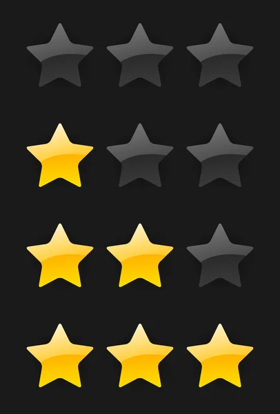 Vector rating stars — Stock Vector