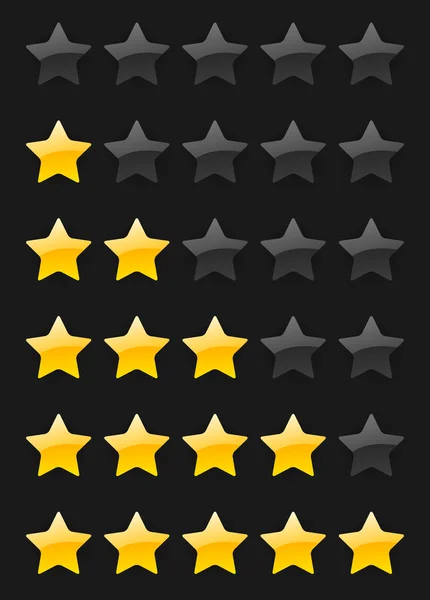 Vector rating stars — Stock Vector