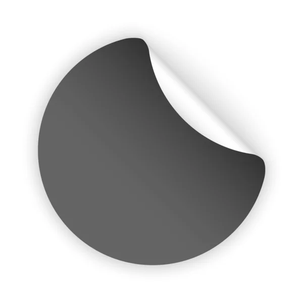 Vektor grau blank gebogener Aufkleber — Stockvektor