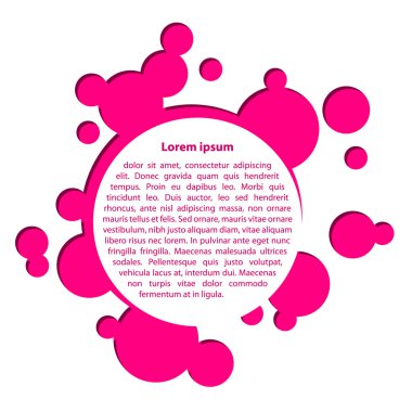 kabarcık çerçeve vektörel pembe yuvarlak