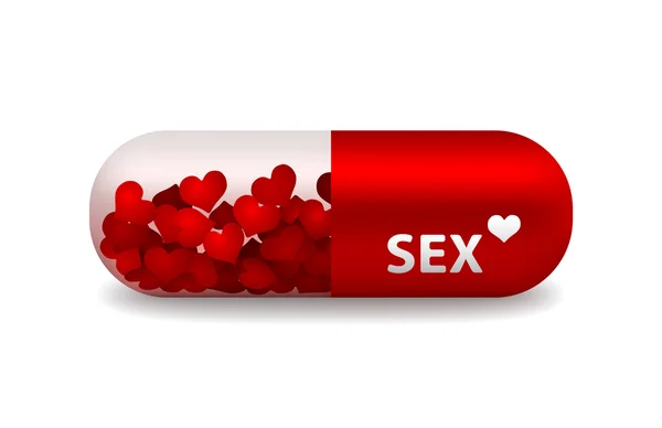 Vector pill of sex — Stock Vector