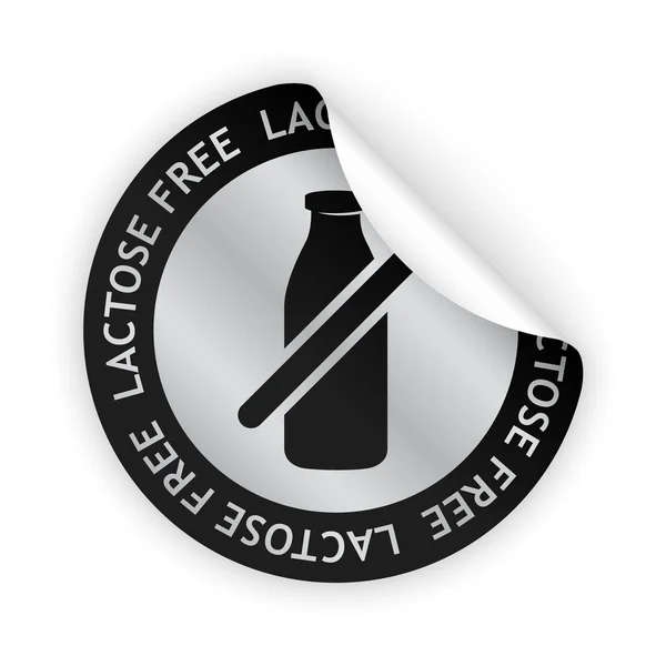 Vector lactose free bent sticker — Stock Vector