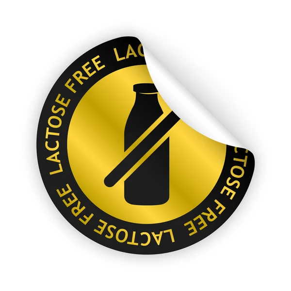 vektör laktoz ücretsiz bükülmüş sticker