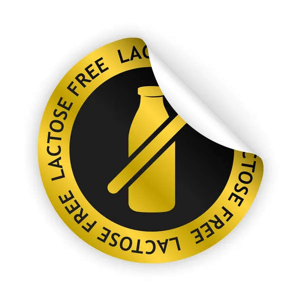 vektör laktoz ücretsiz bükülmüş sticker