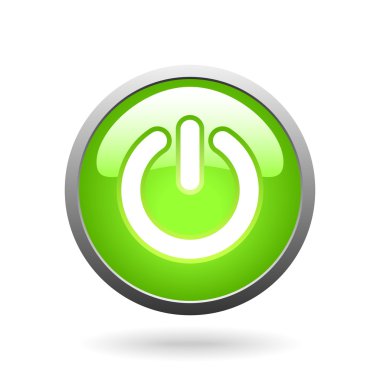 vektör yeşil düğme