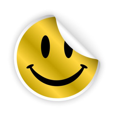 vektör gülümseme bükülmüş sticker
