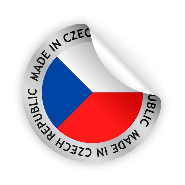 Vector vlag gebogen sticker — Stockvector