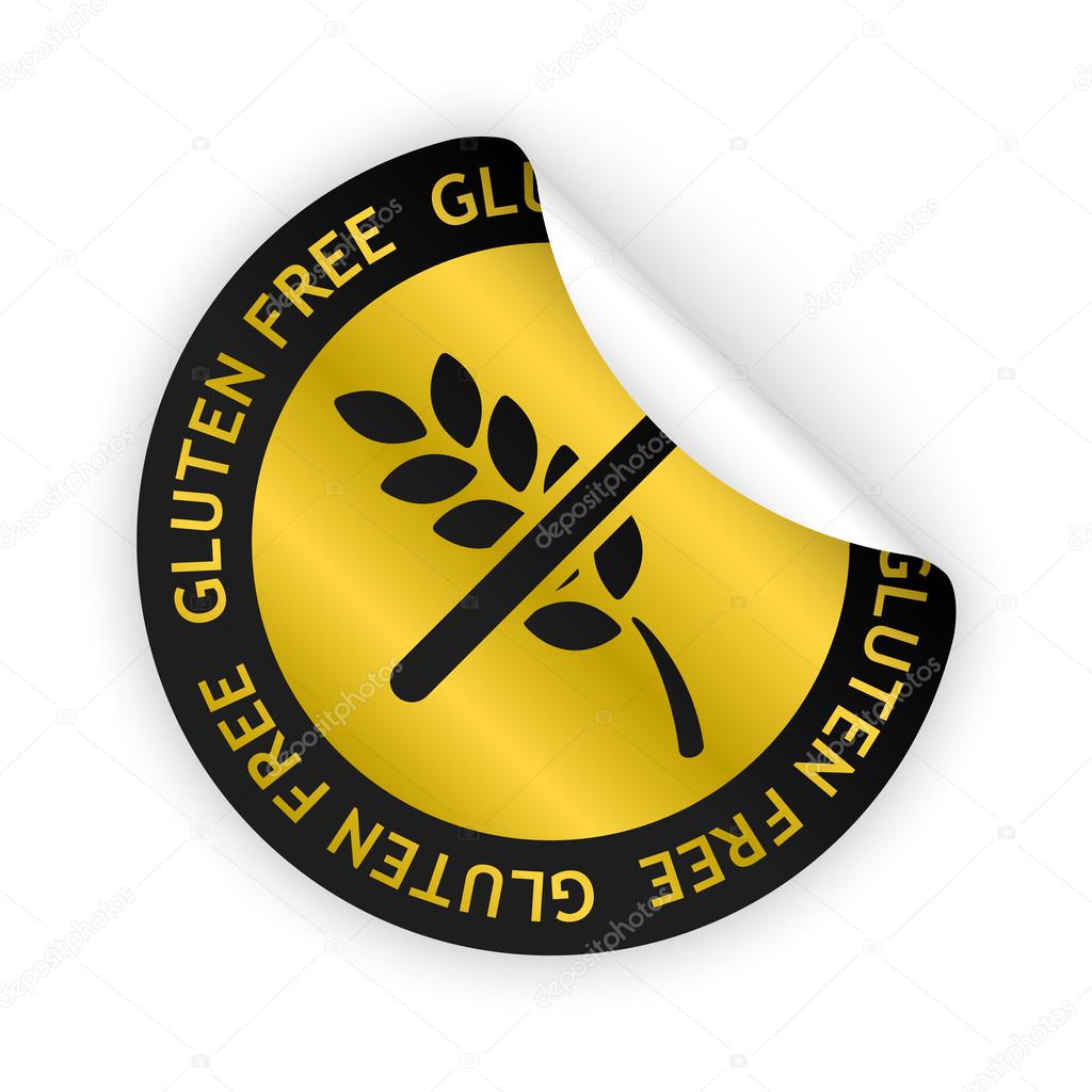 vector gluten free bent sticker