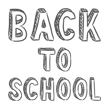 el yazısıyla yeniden okul işaretine vektör