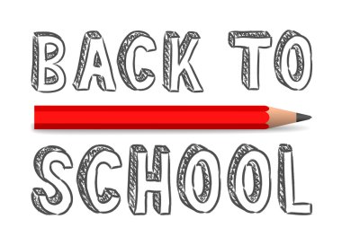 el yazısıyla yeniden okul işaretine vektör