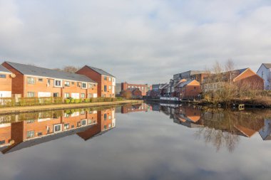 Manchester, İngiltere 'deki Ashton Kanalı' nda Fairfield bağlantı noktası kilitlendi..