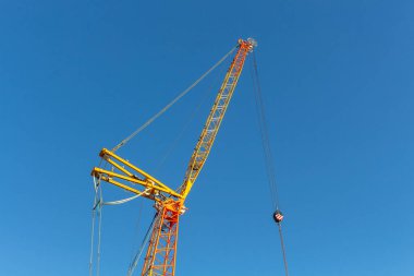 Kooperatif canlı arenasının inşaat vinci, Manchester, İngiltere.