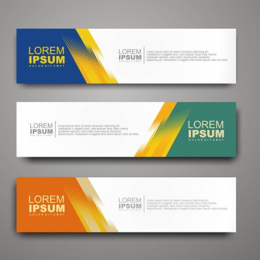 Yarım tonlu vektör web pankartı tasarım şablonu.