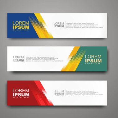 Yarım tonlu vektör web pankartı tasarım şablonu.