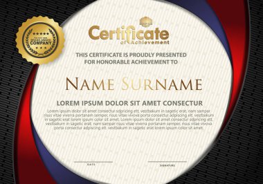 Sertifika şablonu lüks ve zarif ve peyzaj arkaplanı, diploma, Vektör illüstrasyonu dokulu çizgi süslemesi