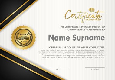 Dinamik renkli akış çizgisi şekilli ve desenli lüks sertifika şablonu modern model arkaplan, diploma, Vektör illüstrasyonu