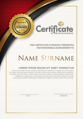 certificate template with luxury and texture pattern background, diploma,Vector illustration