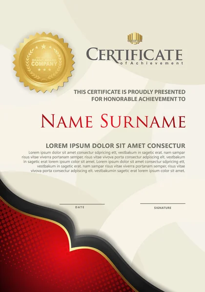 certificate template with luxury and elegant texture pattern background, diploma,Vector illustration