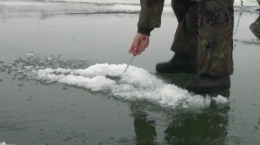 buz balıkçılık kışın punch delik matkap