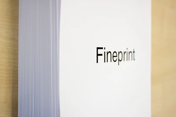 Fineprint — Stock Photo, Image