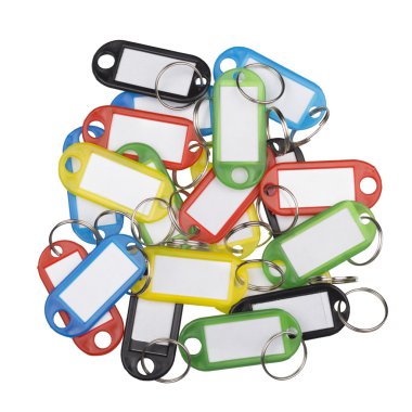 Plastic key tags