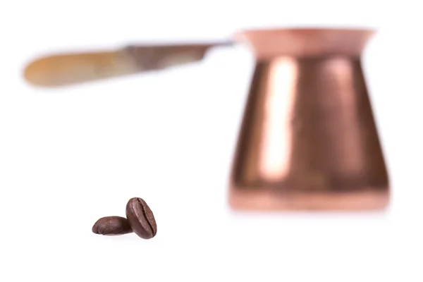 Closeup of two coffee beans – stockfoto