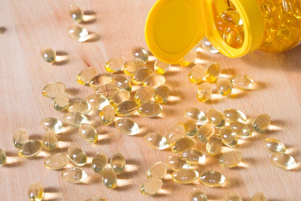 Fish oil capsules — Stock Photo, Image