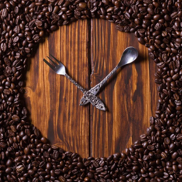 Uhren made Kaffee — Stockfoto