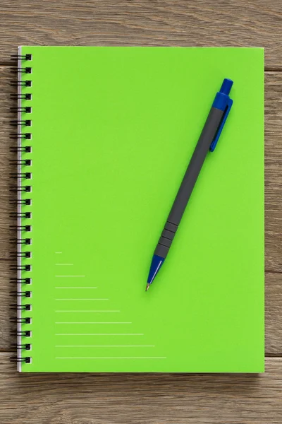 Caderno verde — Fotografia de Stock