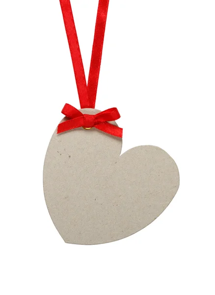 Heart shaped tag — Stock Photo, Image