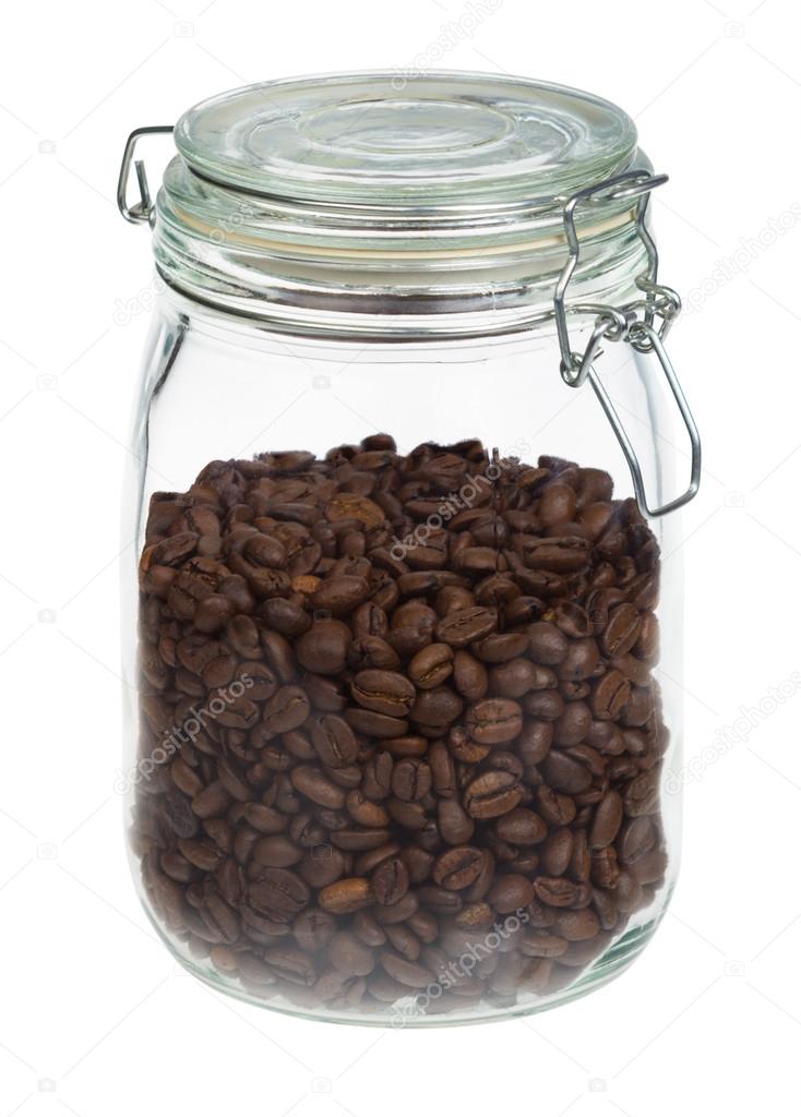 Coffee beans in a jar — Stock Photo © paketesama 39892869