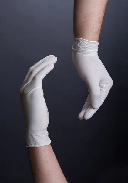 試験のラテックス手袋 — ストック写真