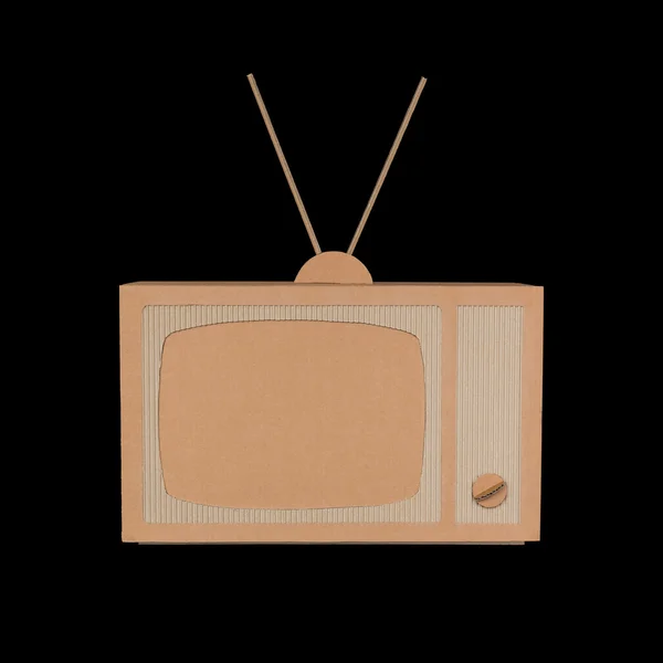 Cardboard tv — Stock Photo, Image