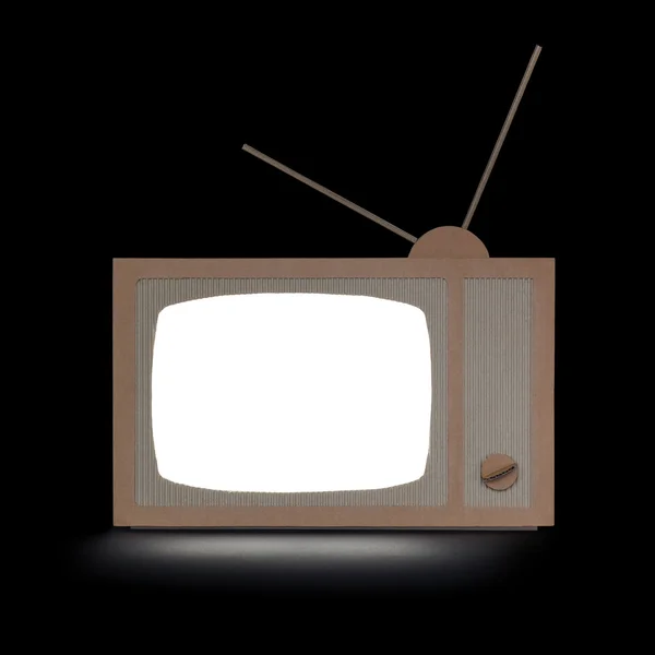 Cardboard TV — Stock Photo, Image