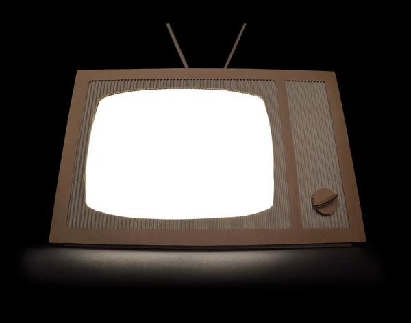 Cardboard TV — Stock Photo, Image