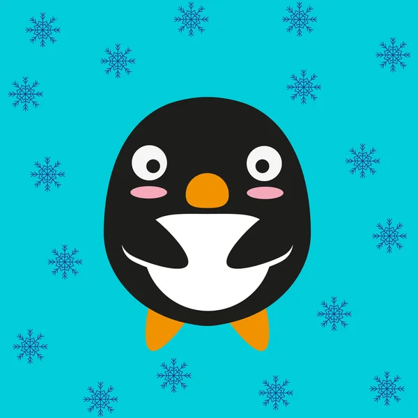 Kawaii mignon pingouin — Image vectorielle