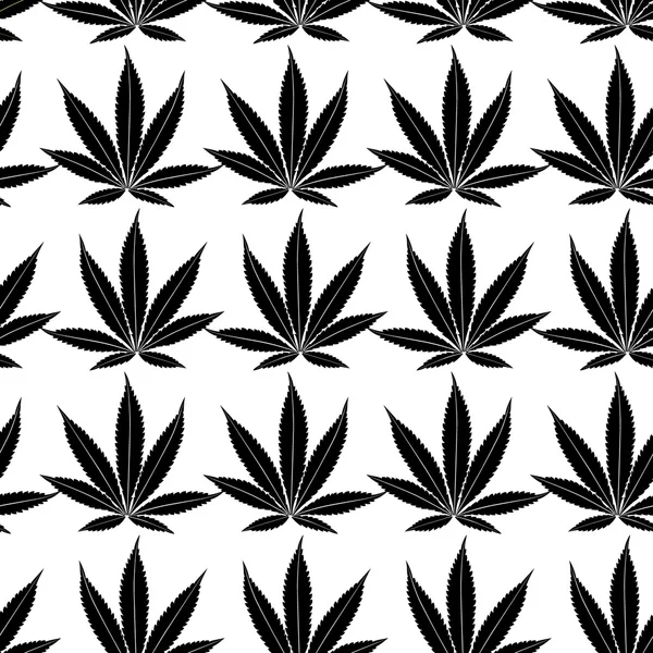 Marihuana schwarze Blätter — Stockvektor
