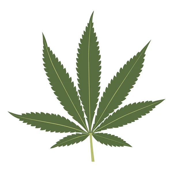 Hoja de cannabis — Vector de stock