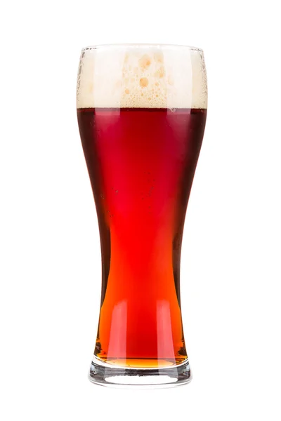 Red beer glass — Stock Photo, Image