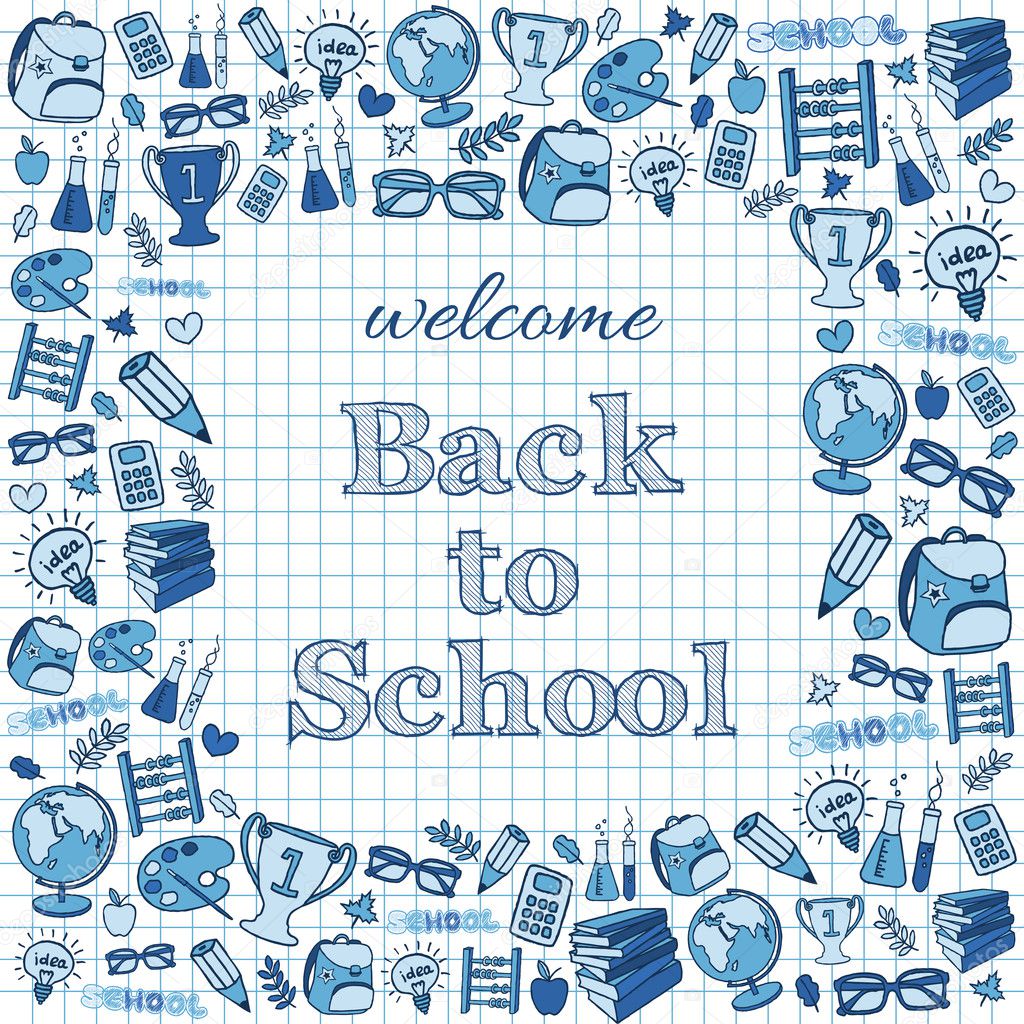 Welcome back to school card.